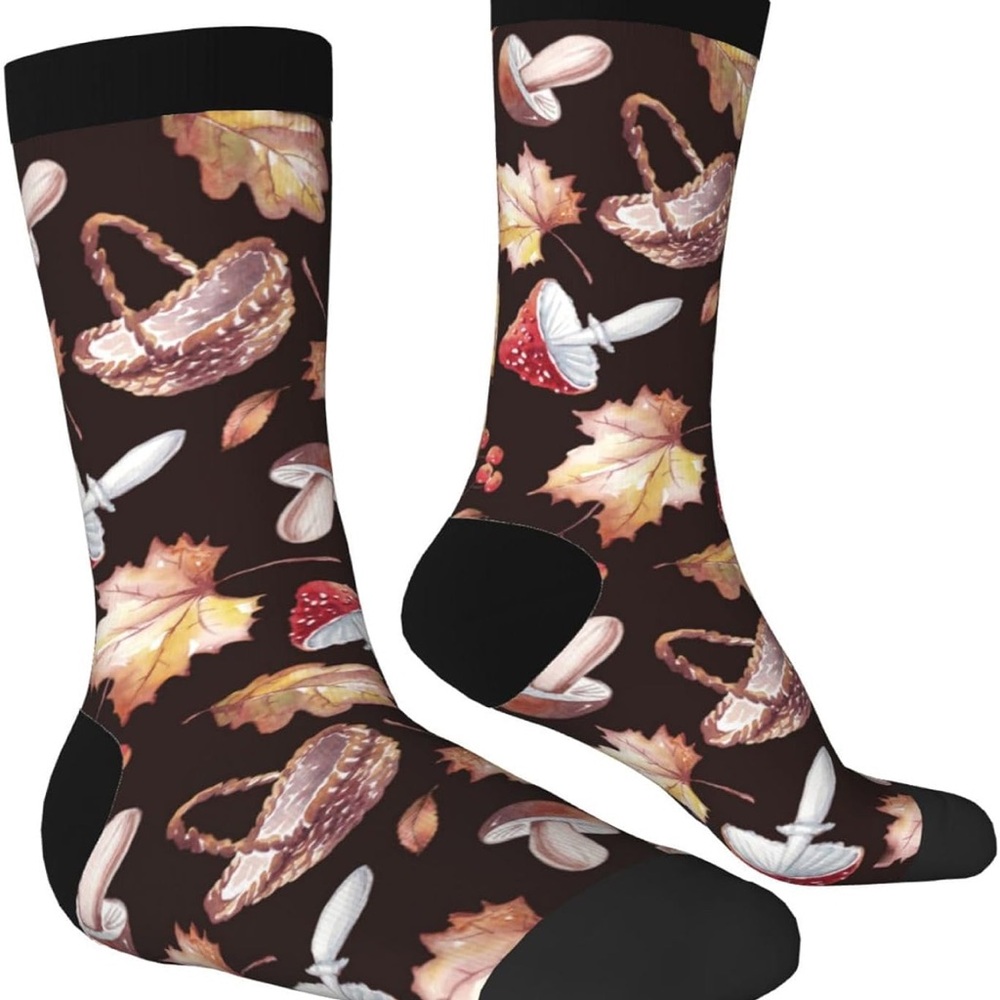 Autumn Patterned Socks, One Size, NWT